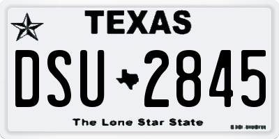 TX license plate DSU2845
