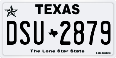 TX license plate DSU2879