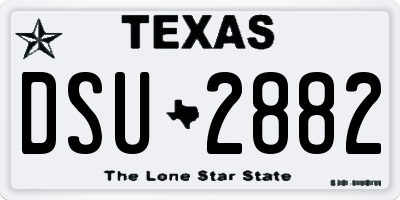 TX license plate DSU2882