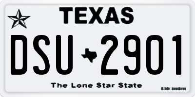 TX license plate DSU2901
