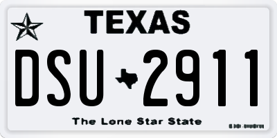 TX license plate DSU2911