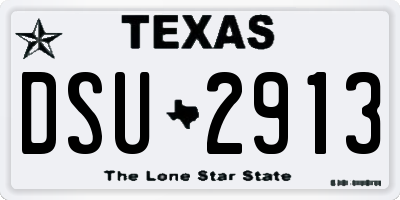 TX license plate DSU2913