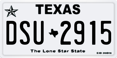 TX license plate DSU2915
