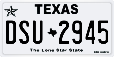 TX license plate DSU2945