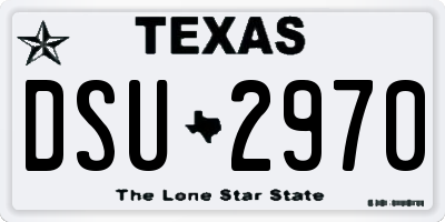 TX license plate DSU2970