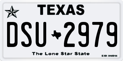 TX license plate DSU2979