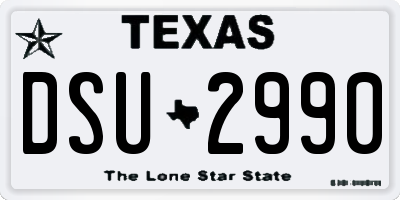 TX license plate DSU2990