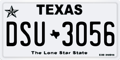 TX license plate DSU3056