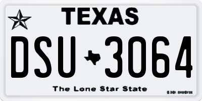 TX license plate DSU3064