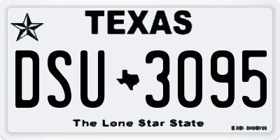 TX license plate DSU3095