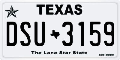 TX license plate DSU3159