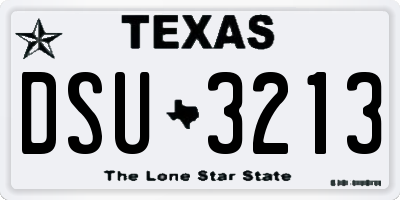 TX license plate DSU3213