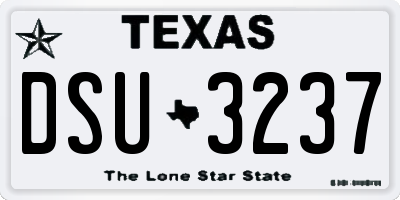 TX license plate DSU3237