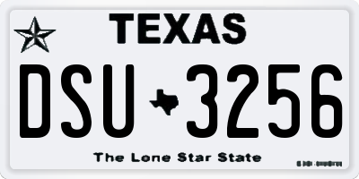TX license plate DSU3256