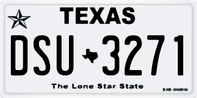 TX license plate DSU3271