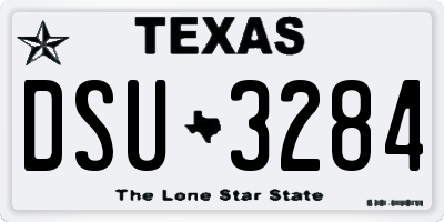 TX license plate DSU3284