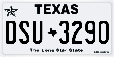TX license plate DSU3290
