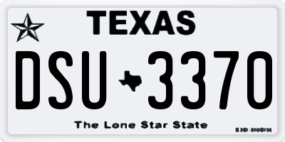 TX license plate DSU3370