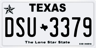 TX license plate DSU3379
