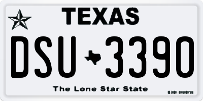 TX license plate DSU3390