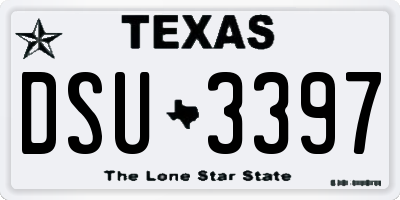 TX license plate DSU3397