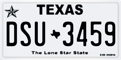 TX license plate DSU3459