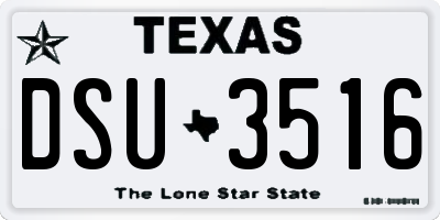 TX license plate DSU3516