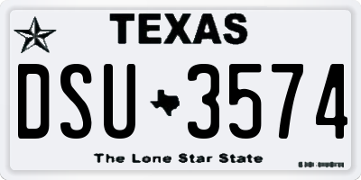 TX license plate DSU3574