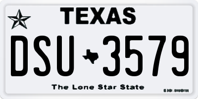 TX license plate DSU3579