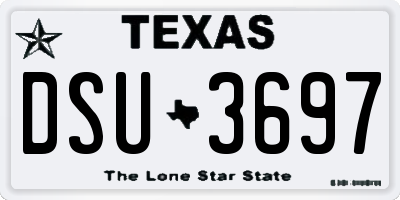 TX license plate DSU3697