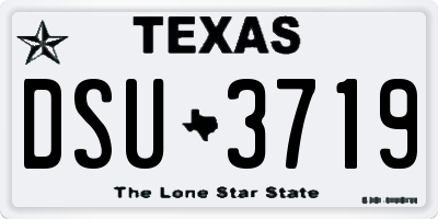 TX license plate DSU3719
