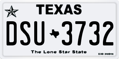 TX license plate DSU3732