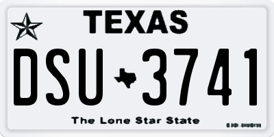 TX license plate DSU3741