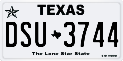 TX license plate DSU3744