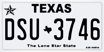 TX license plate DSU3746