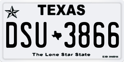 TX license plate DSU3866
