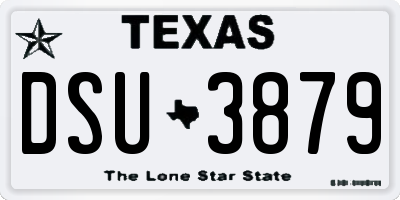 TX license plate DSU3879