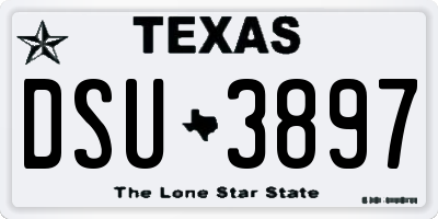 TX license plate DSU3897