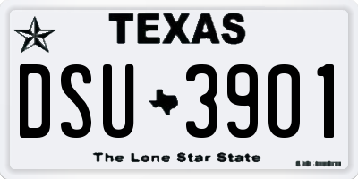 TX license plate DSU3901
