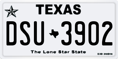 TX license plate DSU3902