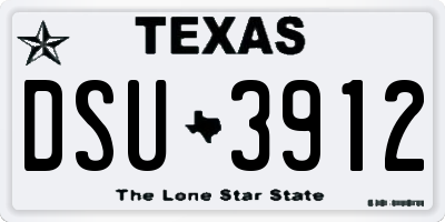 TX license plate DSU3912