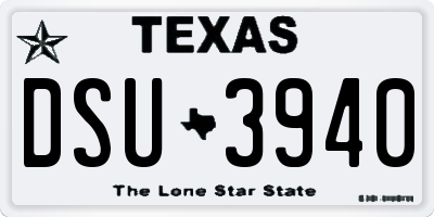 TX license plate DSU3940
