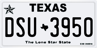 TX license plate DSU3950