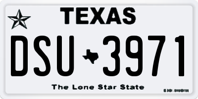 TX license plate DSU3971