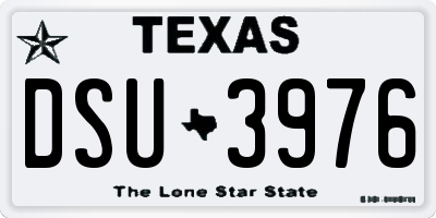 TX license plate DSU3976