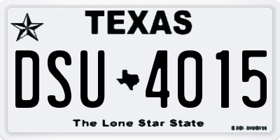 TX license plate DSU4015
