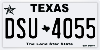TX license plate DSU4055