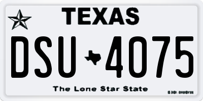 TX license plate DSU4075