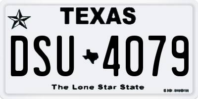 TX license plate DSU4079