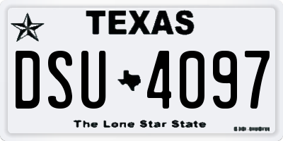 TX license plate DSU4097